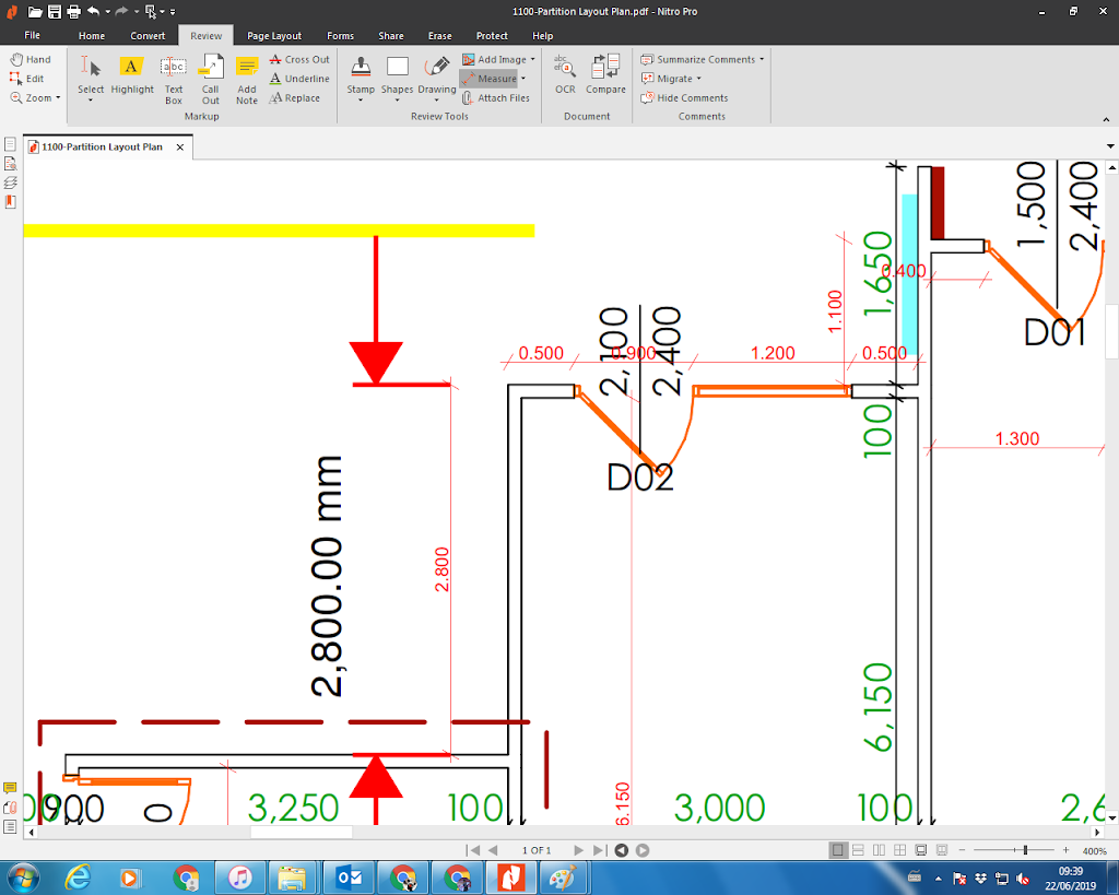 Draw the dimension of the same to cross-check the calibration accuracy.