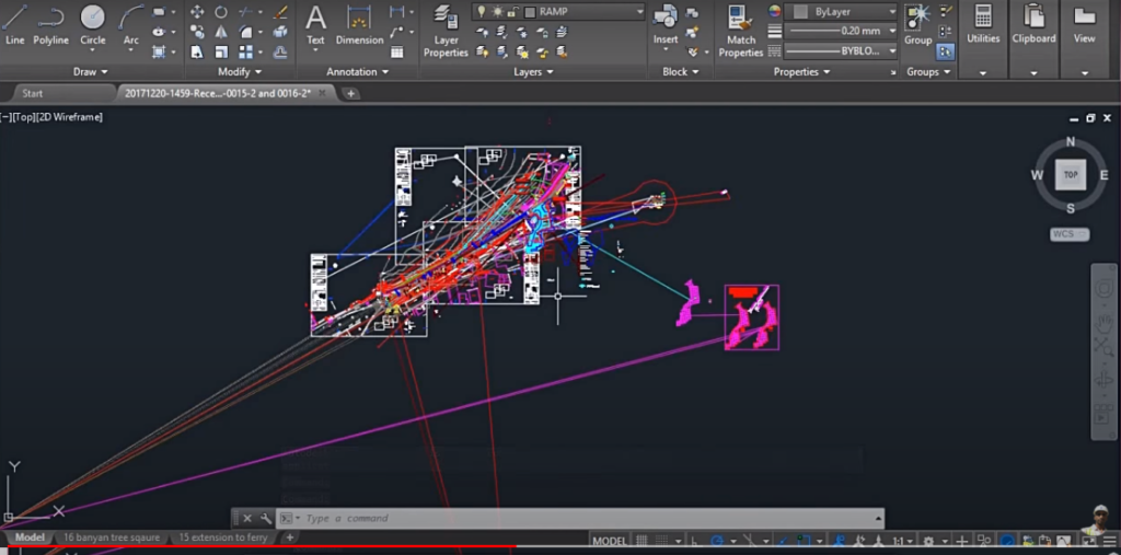 Virtual Lines appears and disappears in AutoCAD