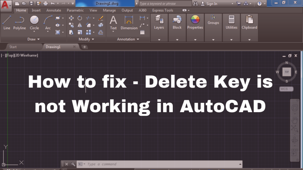 How to fix - Delete Key is not Working in AutoCAD