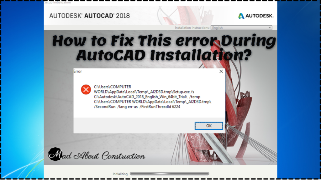 AutoCAD Instalation Error