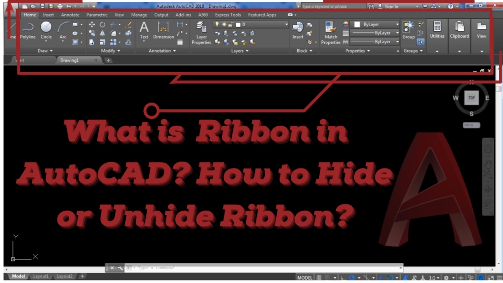 What is Ribbon in AutoCAD?