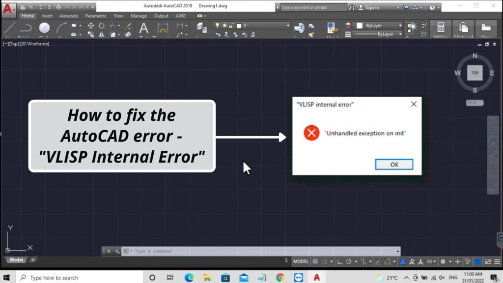 How to fix the AutoCAD error - VLISP Internal Error